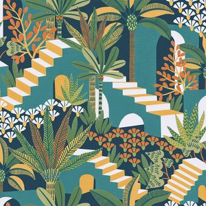 PAPEL TAPIZ ENVY VACAY 0.52X10 MTS TROPICAL NIGHT