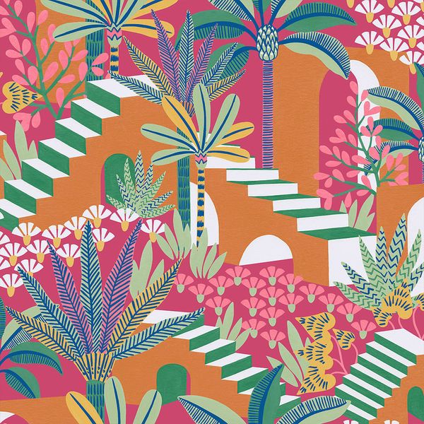 PAPEL TAPIZ ENVY VACAY 0.52X10 MTS SUMMER HEAT