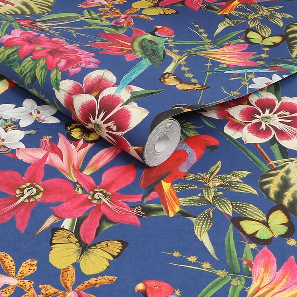 PAPEL TAPIZ ENVY PARADISO 0.52X10 MTS DEEP NAVY