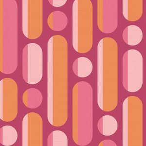 PAPEL TAPIZ ENVY MORSE 0.52X10 MTS TANGERINE / RASPBERRY