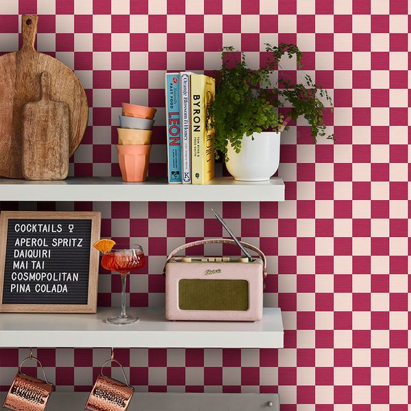 PAPEL TAPIZ ENVY CHECK ME OUT 0.52X10 MTS RASPBERRY