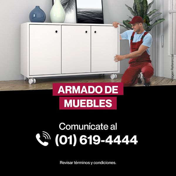 Velador Ivett 58.5 X 33 X 35 Cm Blanco/Negro