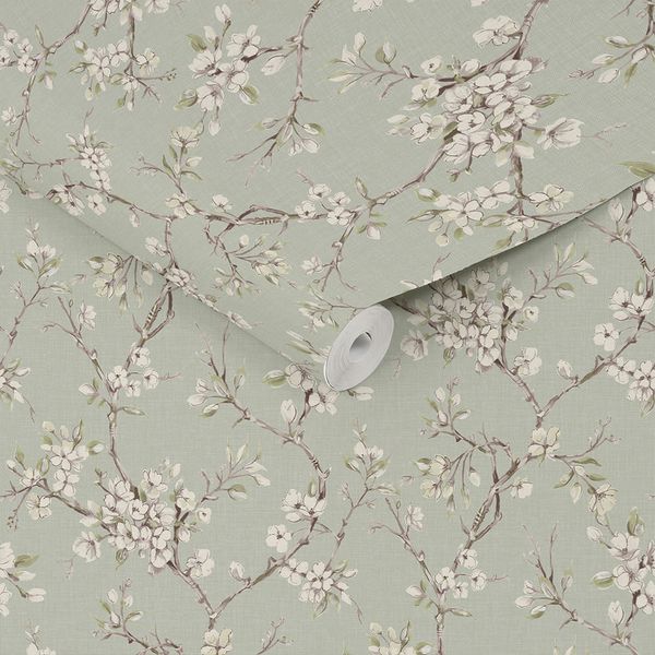 PAPEL TAPIZ SECRET GARDEN ELIZA 0.52X10 MTS SAGE