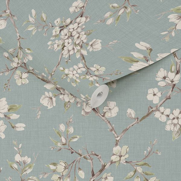 PAPEL TAPIZ SECRET GARDEN ELIZA 0.52X10 MTS DUCK EGG