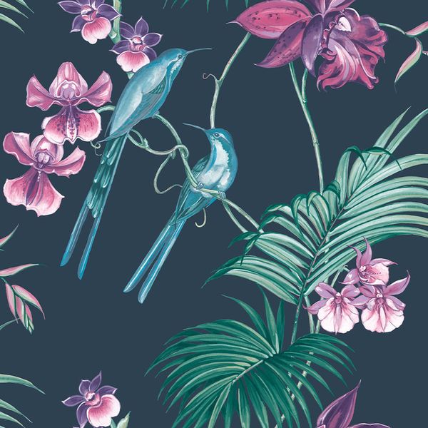 PAPEL TAPIZ FASHIONISTA UTOPIA 0.52X10 MTS NAVY