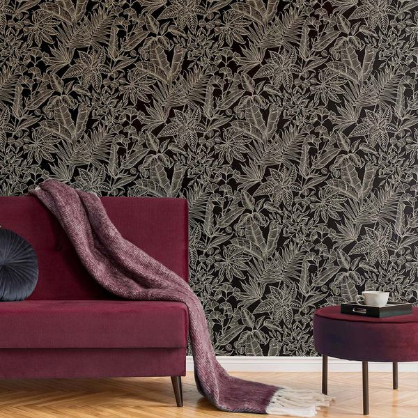 PAPEL TAPIZ OPULENCE PARADISE 0.52X10 MTS ONYX