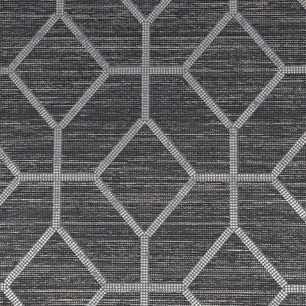 PAPEL TAPIZ OPULENCE ASSCHER GEO 0.52X10 MTS ONYX