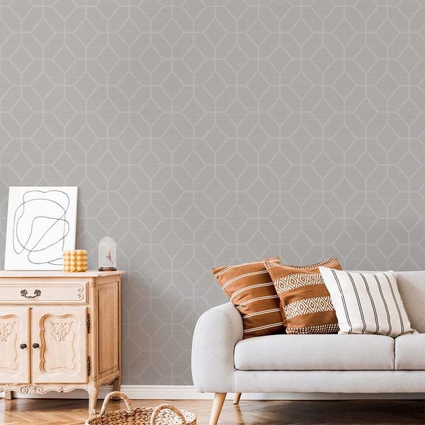 PAPEL TAPIZ OPULENCE ASSCHER GEO 0.52X10 MTS PEARL