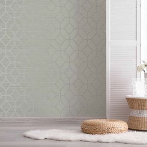 PAPEL TAPIZ OPULENCE ASSCHER GEO 0.52X10 MTS SAGE