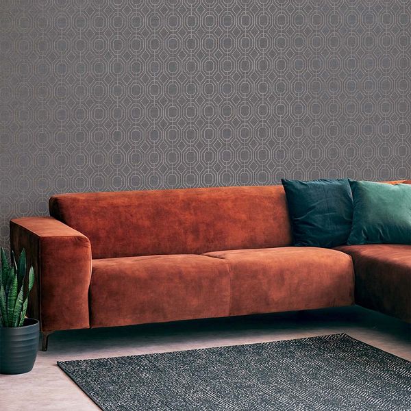 PAPEL TAPIZ SECRET GARDEN LUXE GEO 0.52X10 MTS CHARCOAL