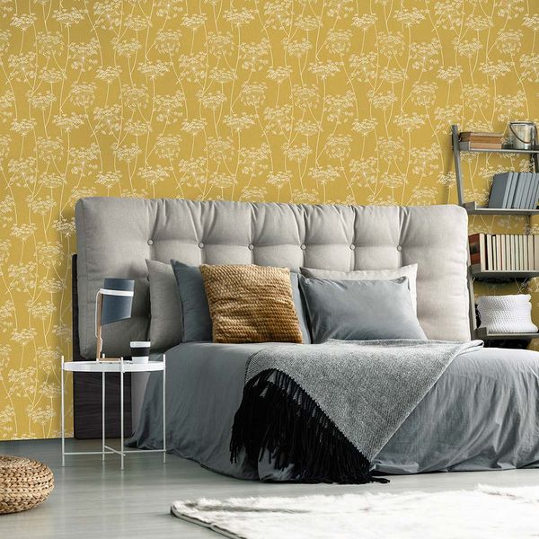 PAPEL TAPIZ SECRET GARDEN AURA 0.52X10 MTS OCHRE