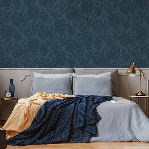 PAPEL TAPIZ PARADISE PALM 0.52X10 MTS BLUE