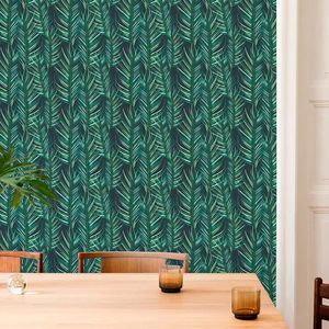 PAPEL TAPIZ OASIS PALM LEAVES 0.52X10 MTS GREEN
