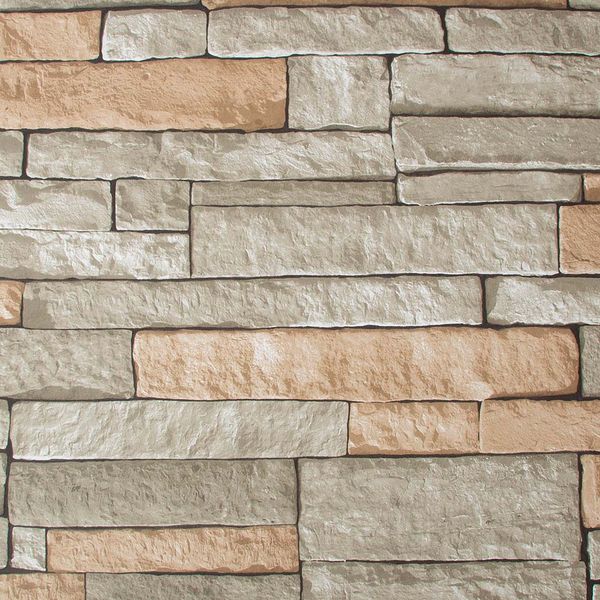 PAPEL TAPIZ OASIS LEDGESTONE 0.52X10 MTS GREY