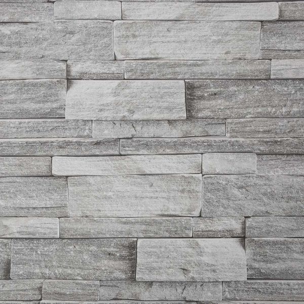 PAPEL TAPIZ OASIS STONE WALL 0.52X10 MTS GREY