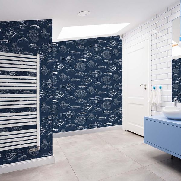 PAPEL TAPIZ OASIS INTO THE DEEP 0.52X10 MTS NAVY