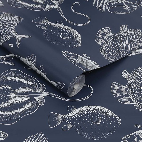PAPEL TAPIZ OASIS INTO THE DEEP 0.52X10 MTS NAVY