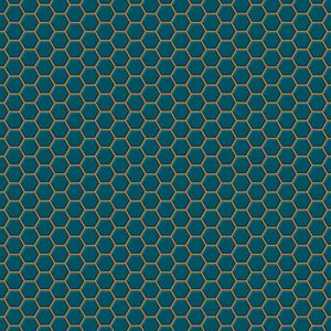PAPEL TAPIZ OASIS HEXAGON LATTICE 0.52X10 MTS TEAL
