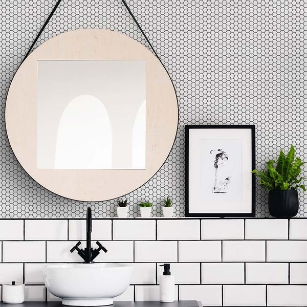 PAPEL TAPIZ OASIS HEXAGON LATTICE 0.52X10 MTS WHITE