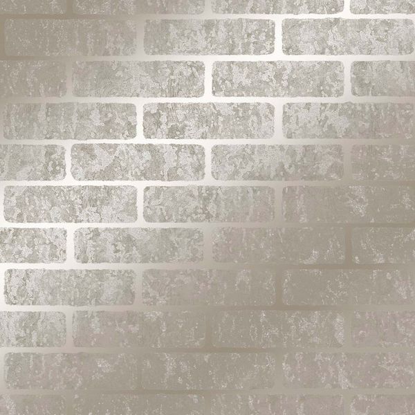 PAPEL TAPIZ VITTORIO MILAN BRICK 0.52X10 MTS TAUPE/GOLD