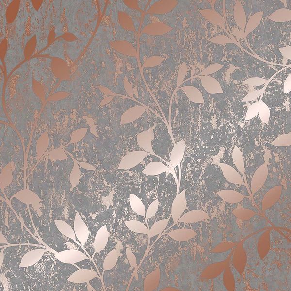 PAPEL TAPIZ VITTORIO MILAN TRAIL 0.52X10 MTS GREY/ROSE GOLD