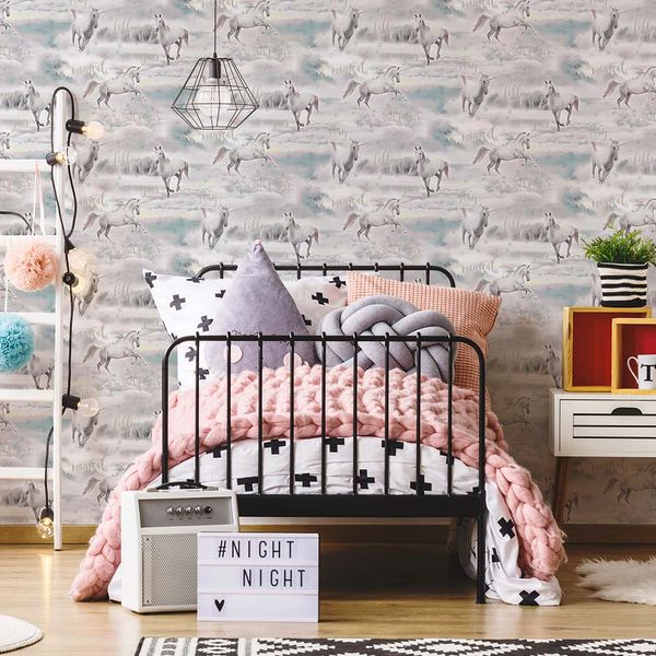 PAPEL TAPIZ KIDS HOME UNICORN DREAMLAND 0.52X10 MTS