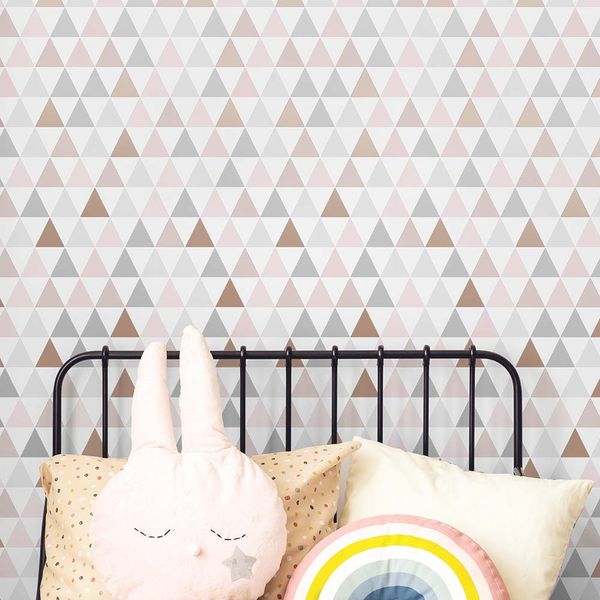 PAPEL TAPIZ KIDS HOME TAREK 0.52X10 MTS ROSE GOLD