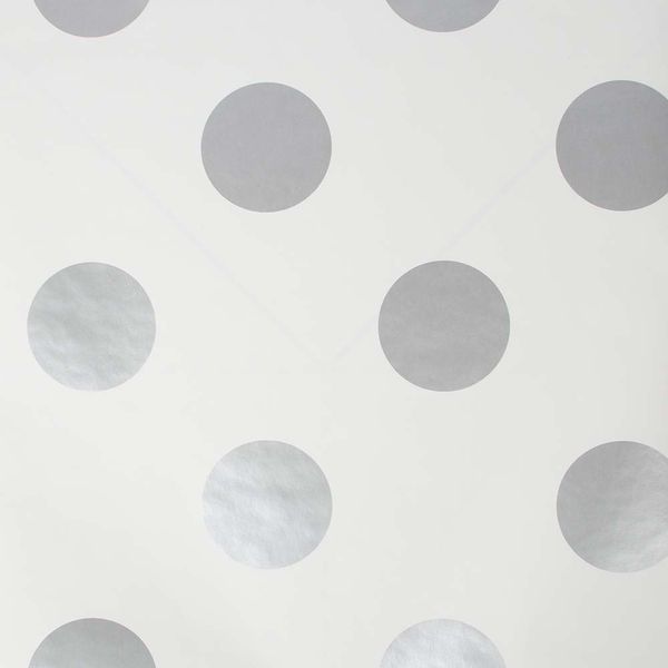 PAPEL TAPIZ KIDS HOME DOTTY 0.52X10 MTS SILVER
