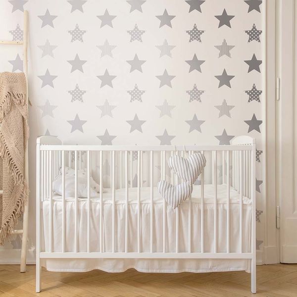 PAPEL TAPIZ KIDS HOME SUPERSTAR 0.52X10 MTS SILVER