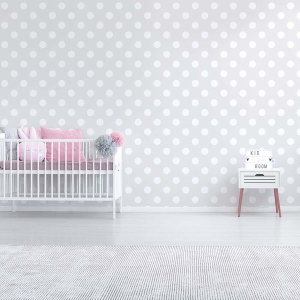 PAPEL TAPIZ KIDS HOME DOTTY 0.52X10 MTS GREY