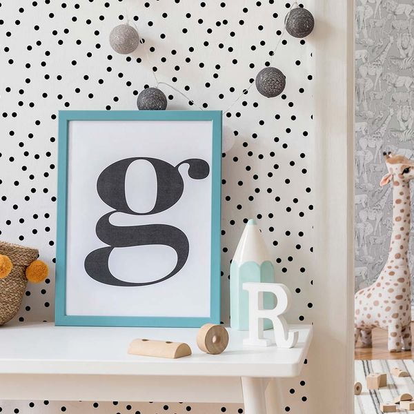 PAPEL TAPIZ KIDS HOME CONFETTI 0.52X10 MTS BLACK WHITE