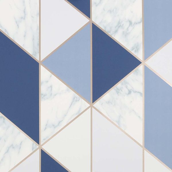 PAPEL TAPIZ FRESCA MARBLE GEO 0.52X10 MTS NAVY