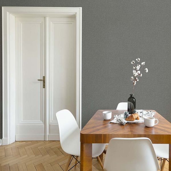 PAPEL TAPIZ FRESCA PLAIN 0.52X10 MTS DARK GREY