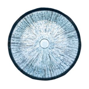 PLATO DE SITIO VIDRIO VIDRIO 27X27X2CM AZUL (HME18-052-2)