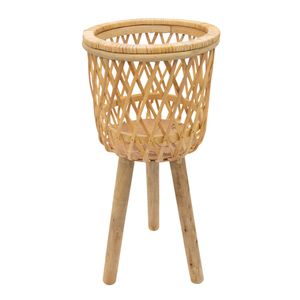 MACETERO BAMBU BAMBU 21.5X21.5X47CM MARRON (ORG35-003-3)