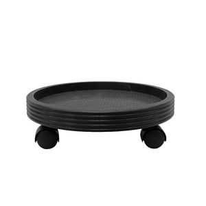 BASE MACETA C/RUEDAS 22X22X6CM NEGRO (AE47-010BK-7)