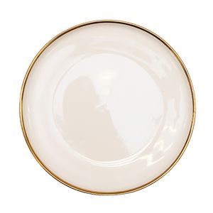 PLATO DE SITIO PORCELANA PORCELANA 25X2CM BLANCO (HME120-012)