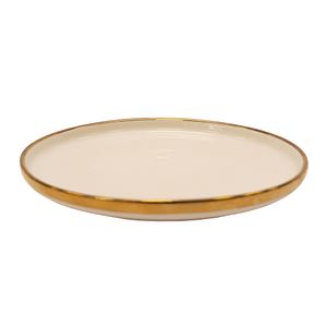 PLATO DE SITIO PORCELANA PORCELANA 25X2CM BLANCO (HME120-012)