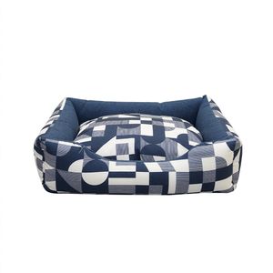 CAMA MASCOTA IMPERMEABLE AQUA CHICO GEOMETRICO AZUL (PT)