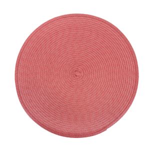 JGO INDIVIDUALES 6 PZS PP CIRC TEJIDO 38CM ROSADO