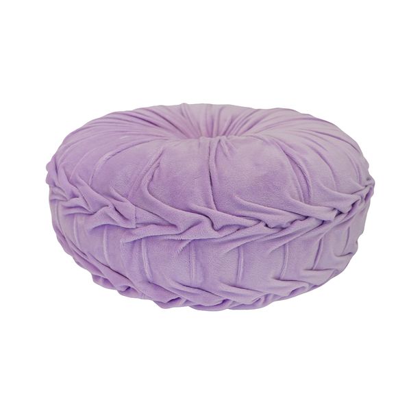COJIN REDONDO PLISADO 40 CM LILA