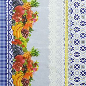 CUBREMESA PLAIN PVC COSTURA FRUTAL AZUL
