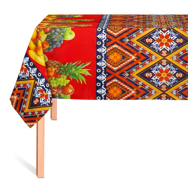 CUBREMESA PLAIN PVC CUZQUEÑO ROJO