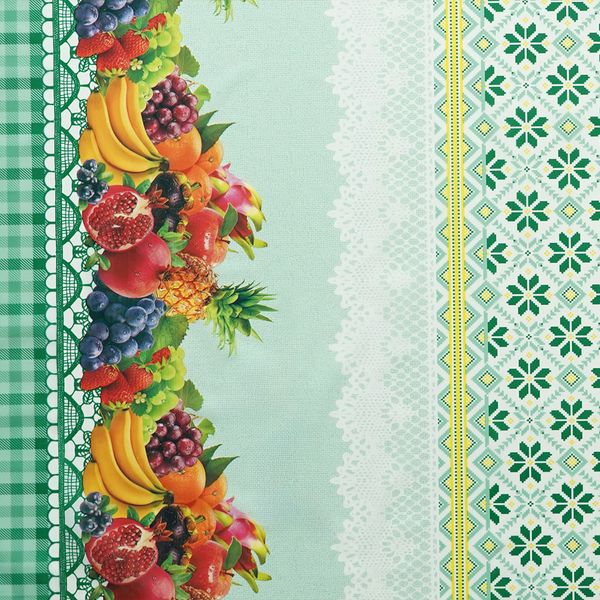 CUBREMESA PLAIN PVC COSTURA FRUTAL VERDE