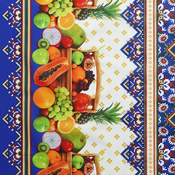 CUBREMESA PLAIN PVC CANASTA FRUTERA AZUL