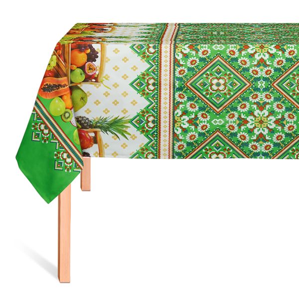 CUBREMESA PLAIN PVC CANASTA FRUTERA VERDE