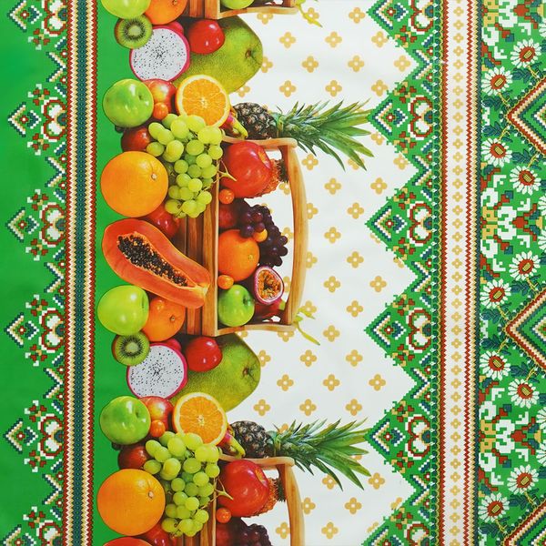 CUBREMESA PLAIN PVC CANASTA FRUTERA VERDE