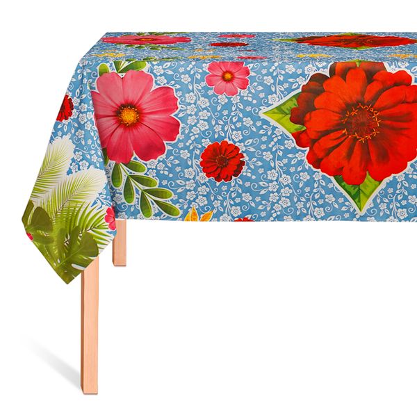 CUBREMESA PVC ROCIO AZUL 13