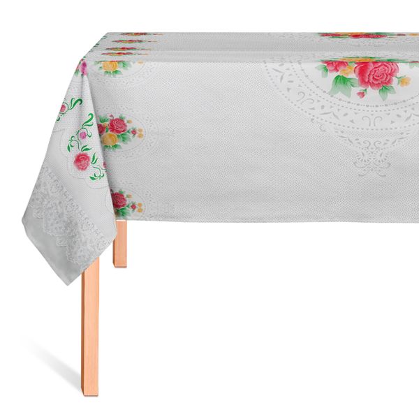 CUBREMESA TRANSP PVC FLORAL INTENSO