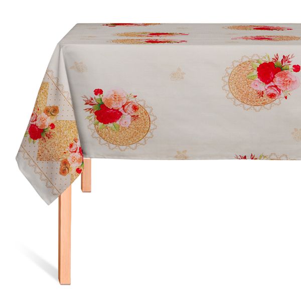 CUBREMESA PLAIN PVC BOUQUET RUSTICO
